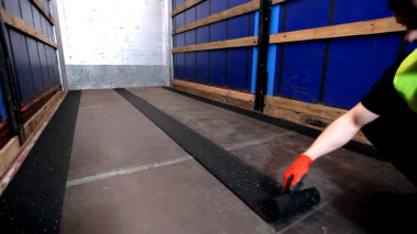 layup anti slip mat in truck