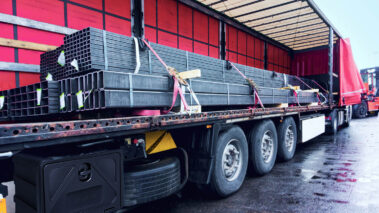 loading to the truck trailer - anti slip mats support