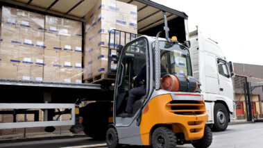 Placing anti slip mats under pallets or steel containers increases surface friction significantly, enhancing load stability and reducing the amount of tie-down equipment required.